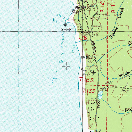Topographic Map of Collins Creek, OR