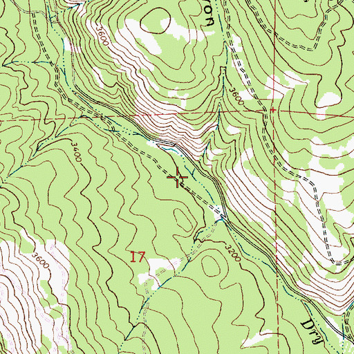 Topographic Map of Colt Canyon, OR