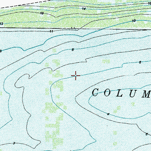 Topographic Map of Columbia River, OR