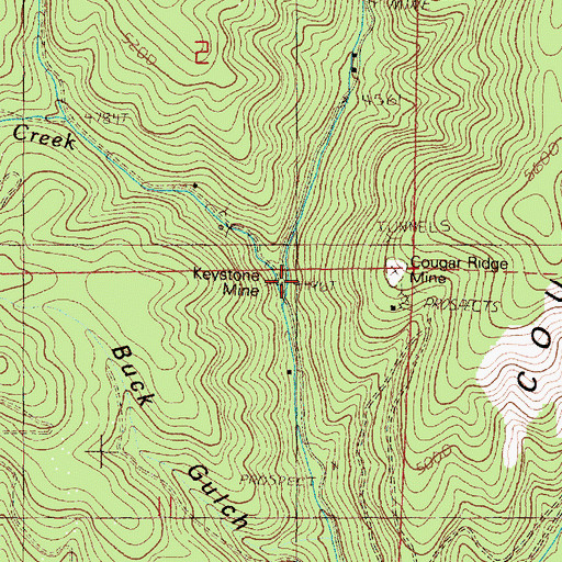 Topographic Map of Comer Creek, OR