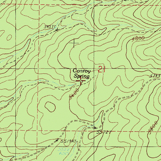 Topographic Map of Conroy Spring, OR