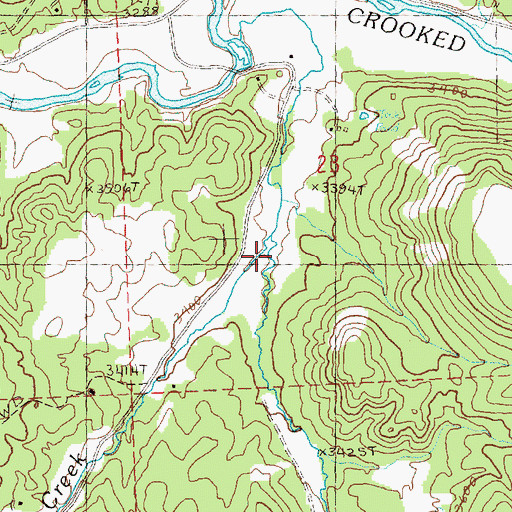 Topographic Map of Conant Creek, OR