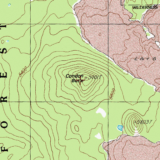 Topographic Map of Condon Butte, OR