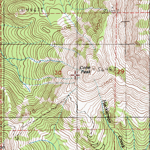 Topographic Map of Cone Peak, OR