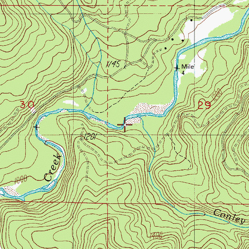 Topographic Map of Conley Creek, OR