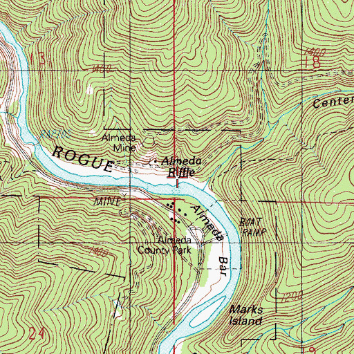 Topographic Map of Centennial Creek, OR