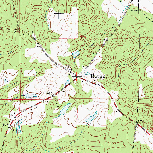 Topographic Map of Bethel, AL