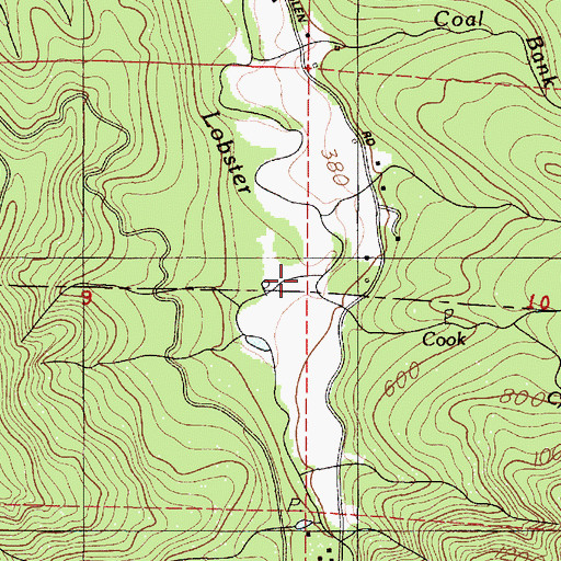 Topographic Map of Cook Creek, OR