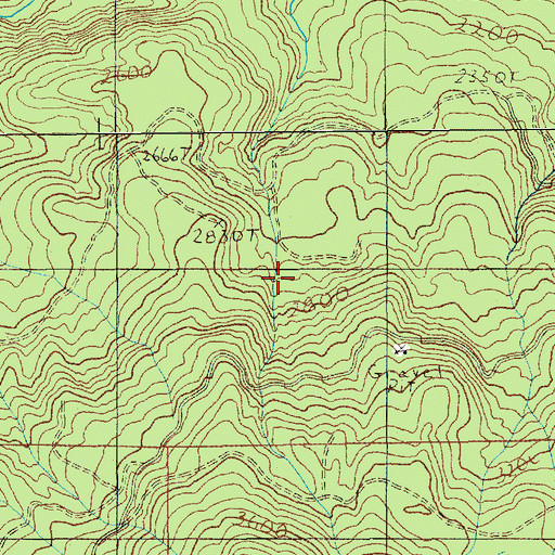 Topographic Map of Cool Camp Trail, OR