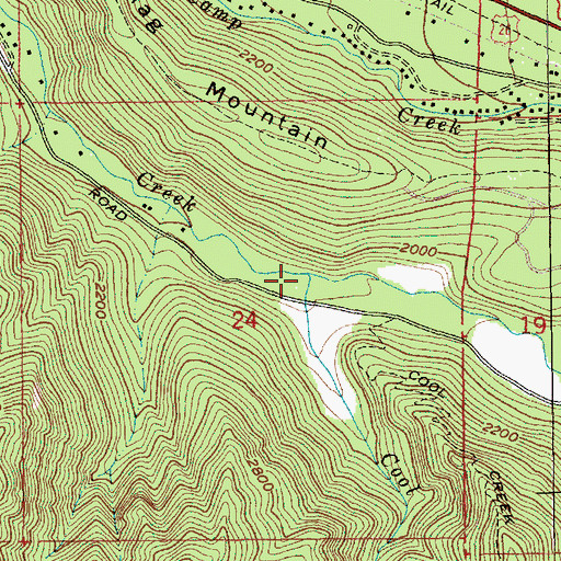 Topographic Map of Cool Creek, OR