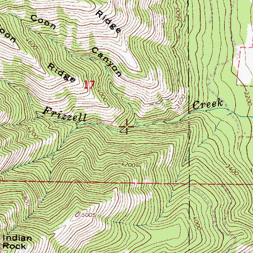 Topographic Map of Coon Canyon, OR