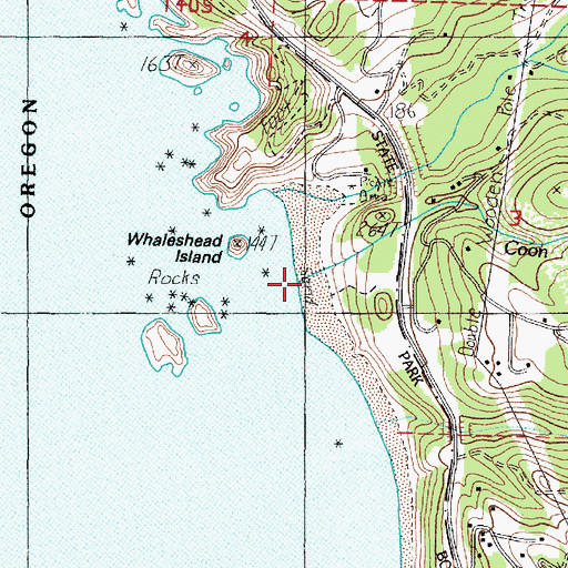 Topographic Map of Coon Creek, OR