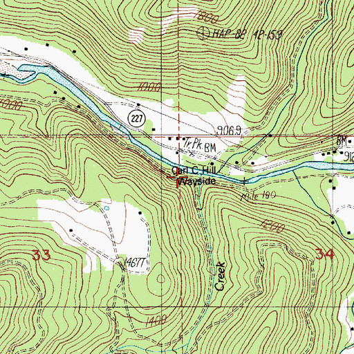 Topographic Map of Coon Creek, OR