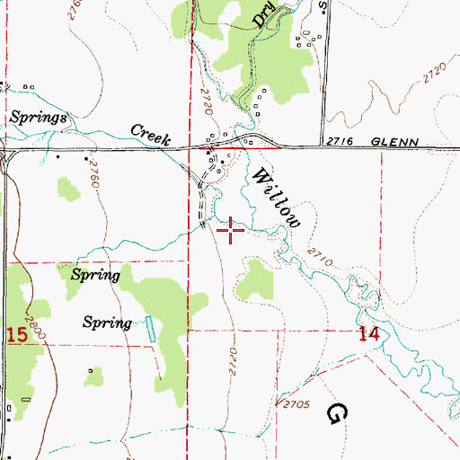 Topographic Map of Coon Creek, OR