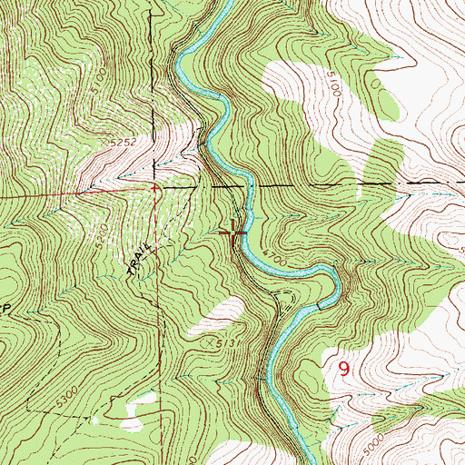 Topographic Map of Coon Hollow, OR
