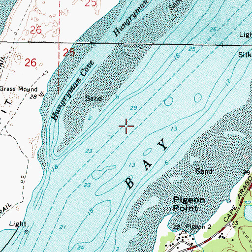 Topographic Map of Coos Bay, OR