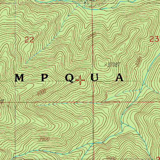 Topographic Map of Copeland Creek Trail, OR