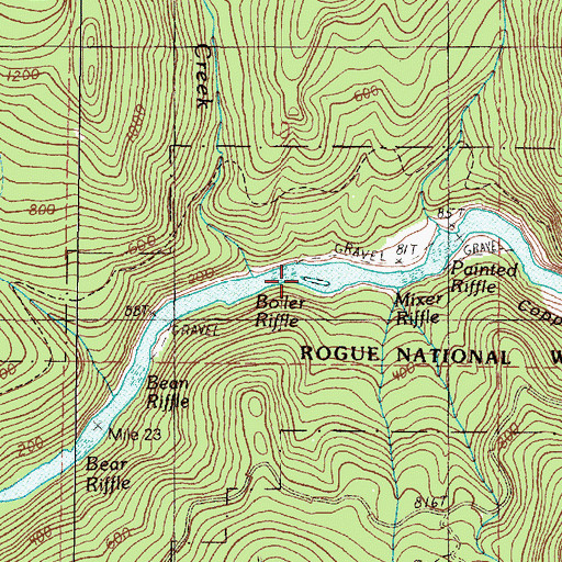Topographic Map of Copper Canyon, OR
