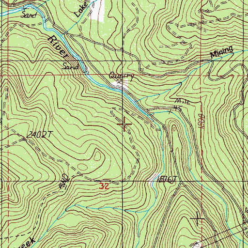 Topographic Map of Copper Creek, OR