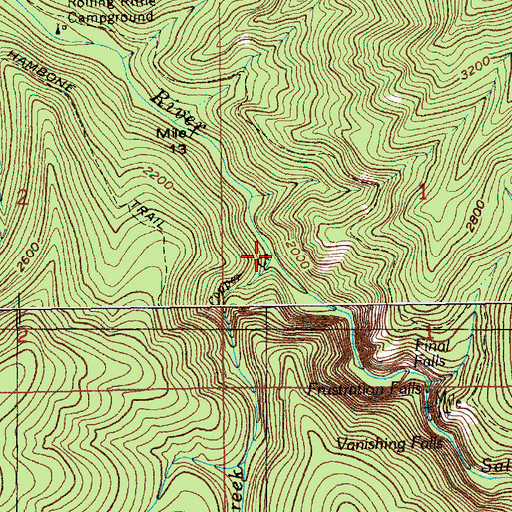 Topographic Map of Copper Creek, OR