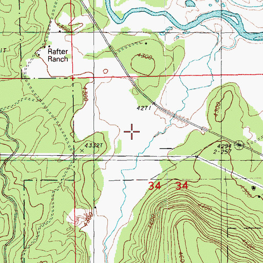 Topographic Map of Copperfield Draw, OR