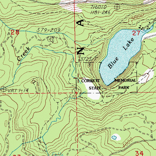 Topographic Map of Elliot R Corbett II Memorial State Park, OR