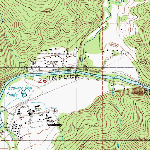 Topographic Map of Corn Creek, OR