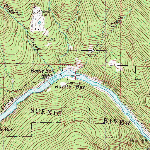 Topographic Map of Corral Creek, OR