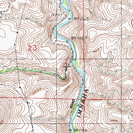Topographic Map of Corral Creek, OR