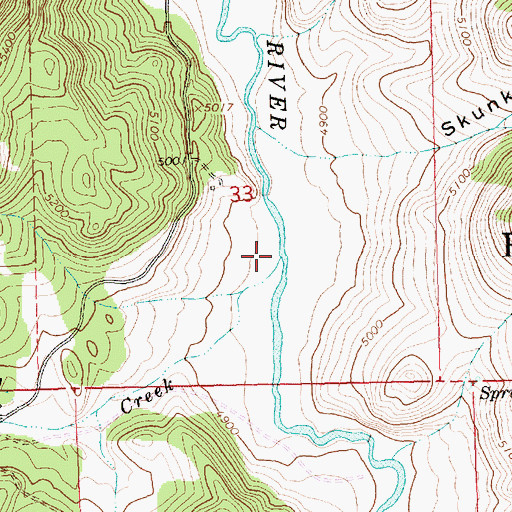 Topographic Map of Corral Creek, OR