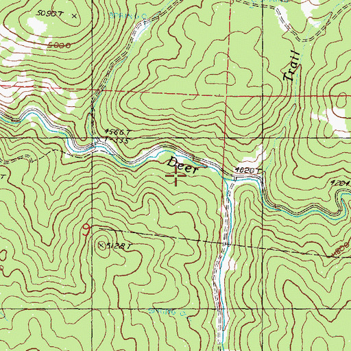 Topographic Map of Corral Creek, OR