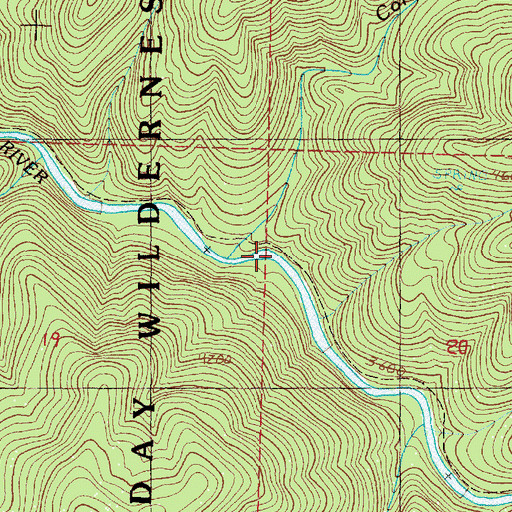 Topographic Map of Corral Creek, OR