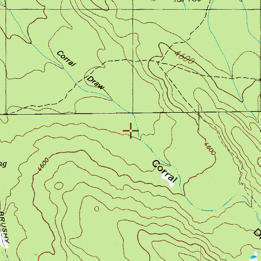 Topographic Map of Corral Draw, OR