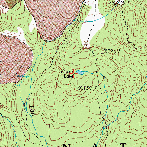 Topographic Map of Corral Lake, OR
