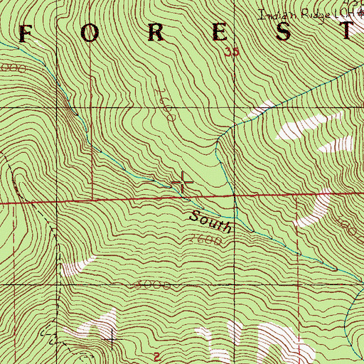 Topographic Map of Corral Springs Trail, OR