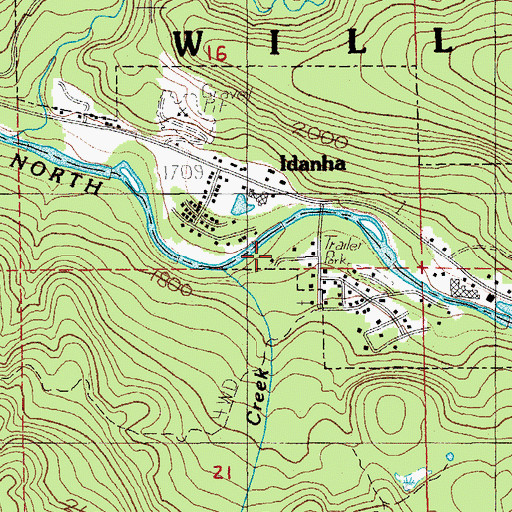 Topographic Map of Corset Creek, OR