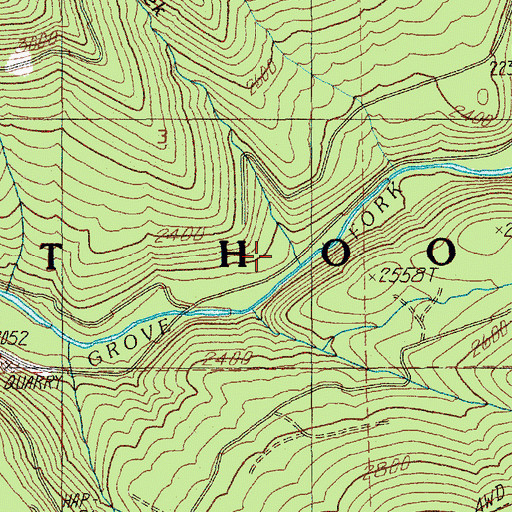 Topographic Map of Cot Creek, OR