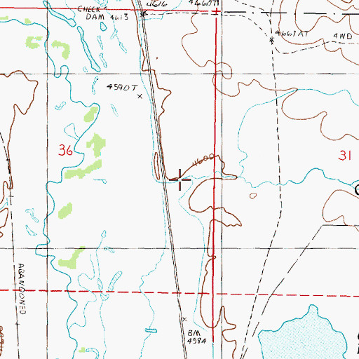 Topographic Map of Cottonwood Creek, OR