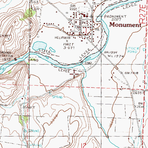Topographic Map of Cottonwood Creek, OR