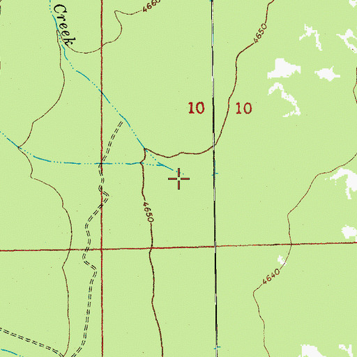 Topographic Map of Cottonwood Creek, OR
