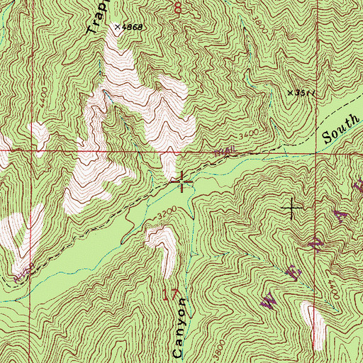 Topographic Map of Cougar Canyon, OR