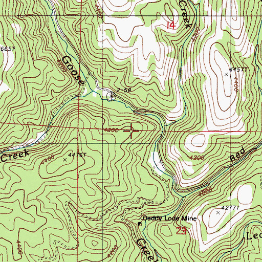 Topographic Map of Cougar Creek, OR