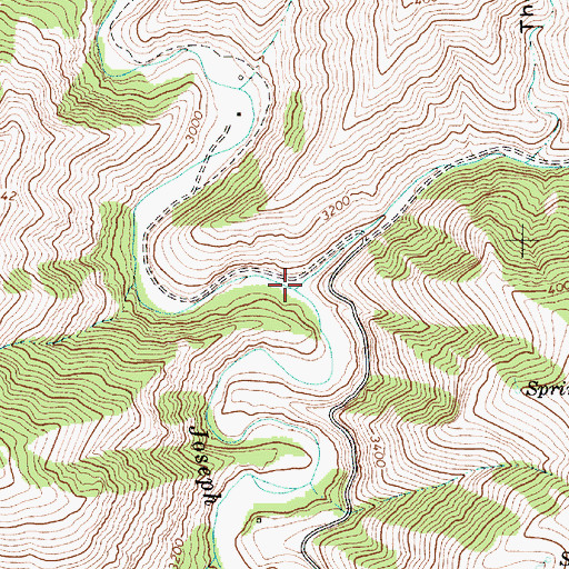 Topographic Map of Cougar Creek, OR