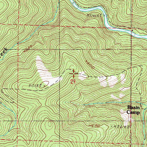 Topographic Map of Cougar Creek Trail, OR