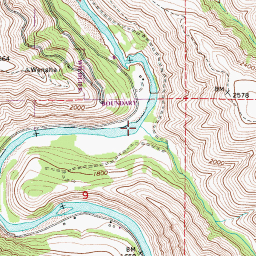 Topographic Map of Courtney Creek, OR