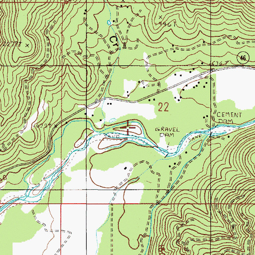 Topographic Map of Cove Creek, OR