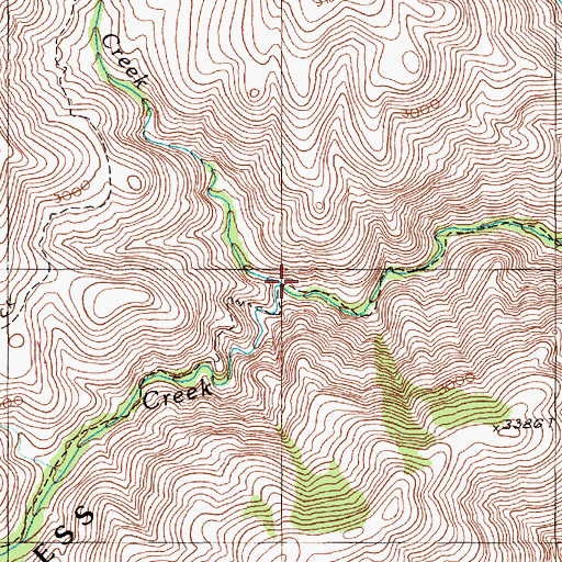Topographic Map of Cove Creek, OR