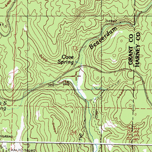 Topographic Map of Cove Spring Work Center (historical), OR