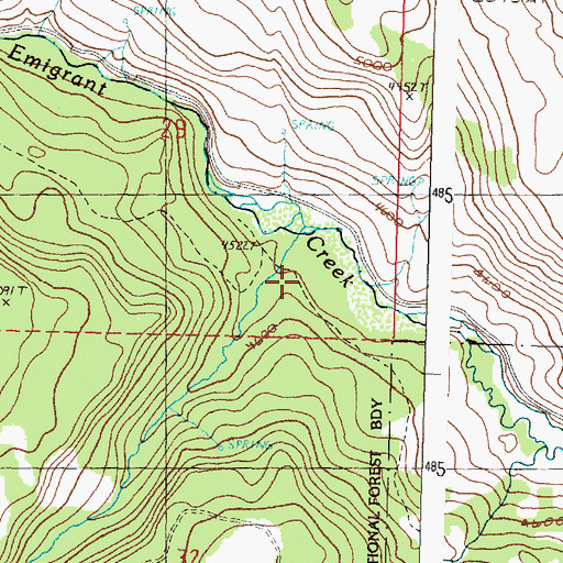 Topographic Map of Cow Canyon, OR