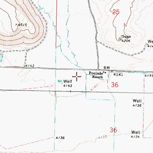 Topographic Map of Cow Creek, OR